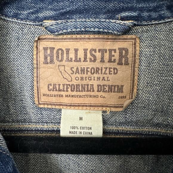 Hollister Sanforized California Denim Jean Jacket Mens Medium - Picture 3 of 6